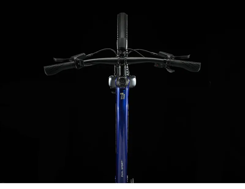 Trek Dual Sport+ 2 Stagger Hybrid eBike in Hex Blue Large-6